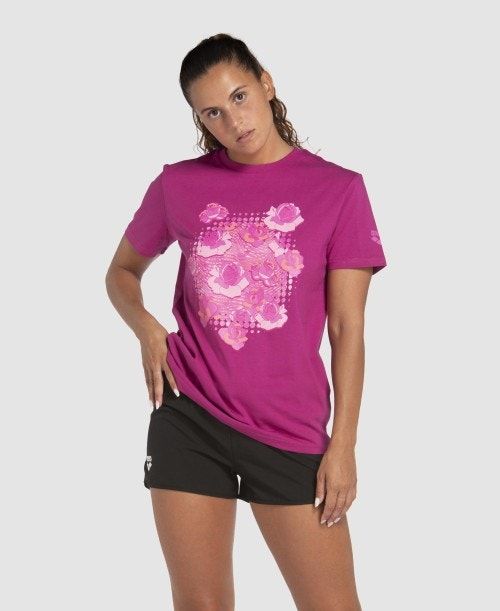 Arena Breast Cancer Awareness Collection T-shirt Multicolor | 18065-XQTP