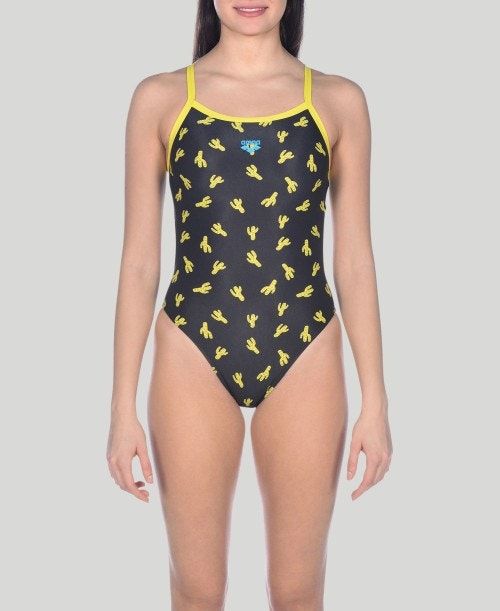 Arena Cactus Challenge Back One Piece Green | 56431-KETX