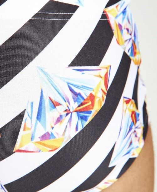 Arena Crazy Diamonds Low Waist Short Black / White Multicolor | 01432-LBWJ