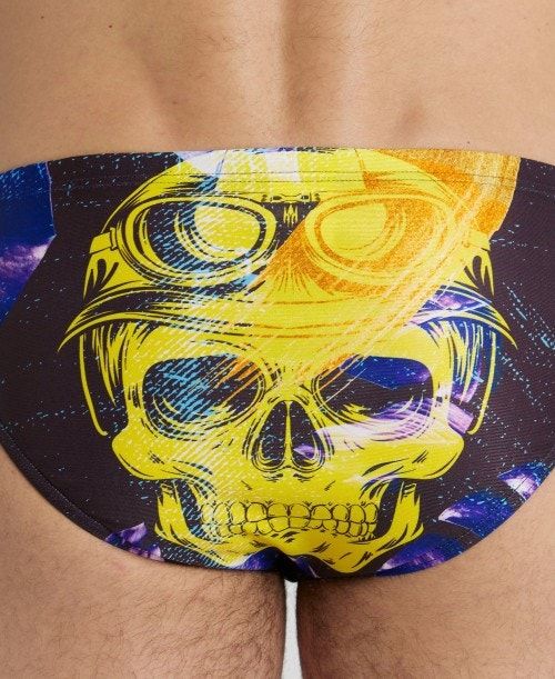 Arena Crazy Placement Swim Briefs Black / Multicolor | 67402-KZSC