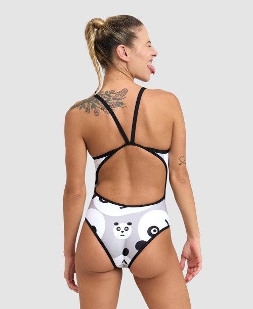 Arena Crazy Super Fly Back One Piece Black / White Multicolor | 36082-QGIC