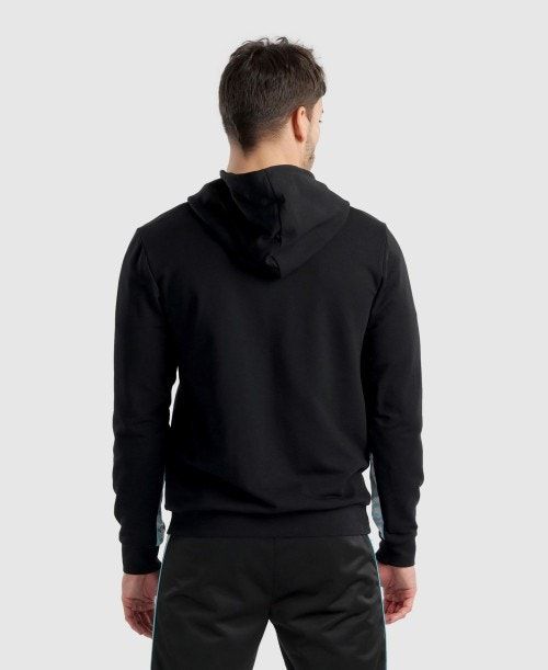 Arena Diamonds Solid Hoodie Black / White / Blue | 78420-XRPQ