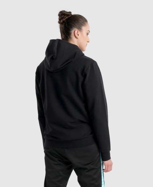 Arena Diamonds Solid Hoodie Black / White / Blue | 78420-XRPQ