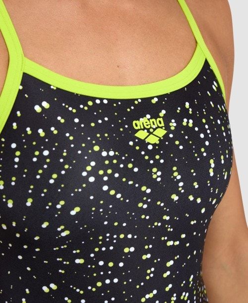 Arena Fireworks Challenge Back One Piece Green / Black Multicolor | 87103-KPDU