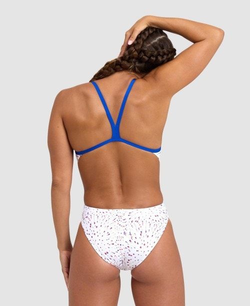 Arena Fireworks Challenge Back One Piece White Multicolor | 85049-YTZM