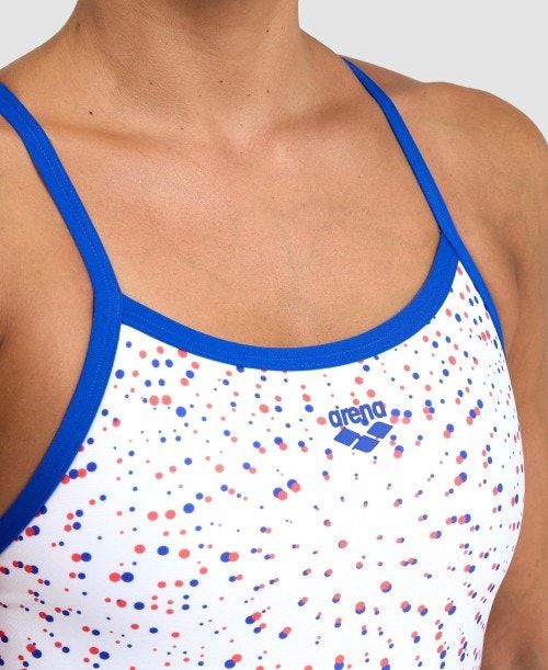 Arena Fireworks Challenge Back One Piece White Multicolor | 85049-YTZM