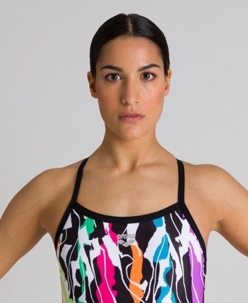 Arena Flex Challenge Back One Piece Black / Multicolor | 31972-QNRO