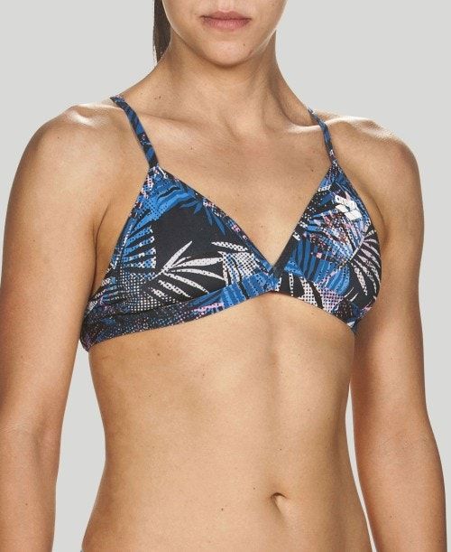 Arena Floral Allover Tie Back Top Navy / Multicolor | 51796-DXBN