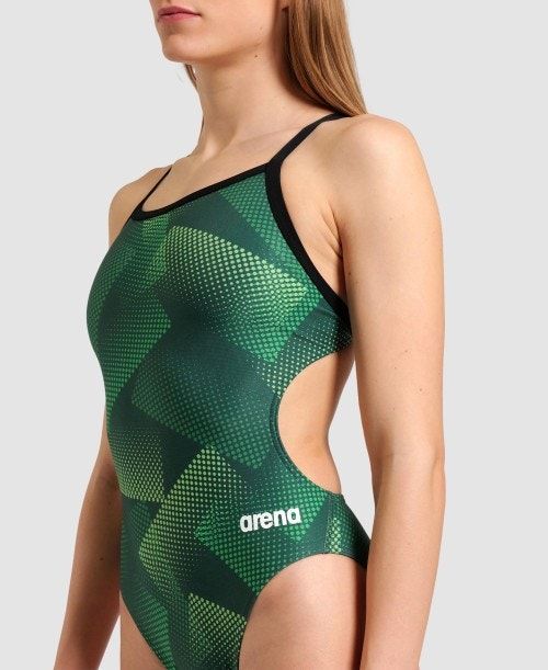 Arena Halftone Challenge Back One Piece Multicolor | 20945-GCIK