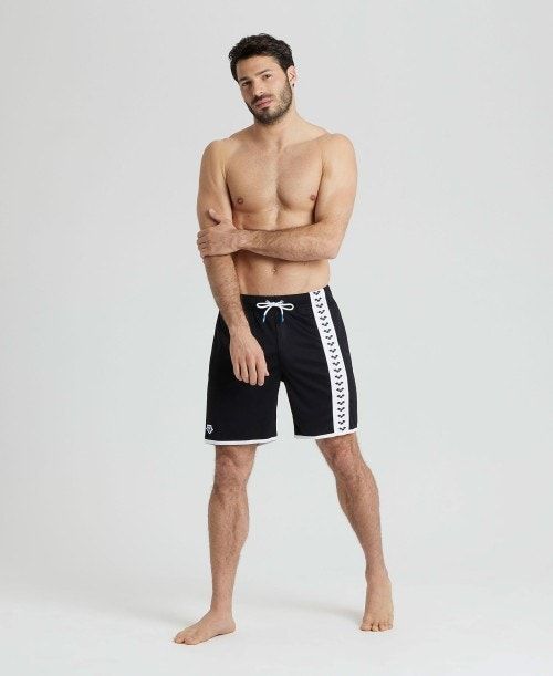 Arena Icons Beach Bermuda Short Black / White | 14928-TDUI