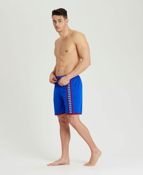 Arena Icons Beach Bermuda Short Blue / Burgundy | 85247-RMSZ