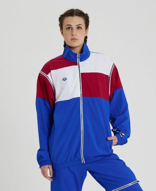 Arena Icons Convertible Jacket Blue / Burgundy / White | 67392-AETJ