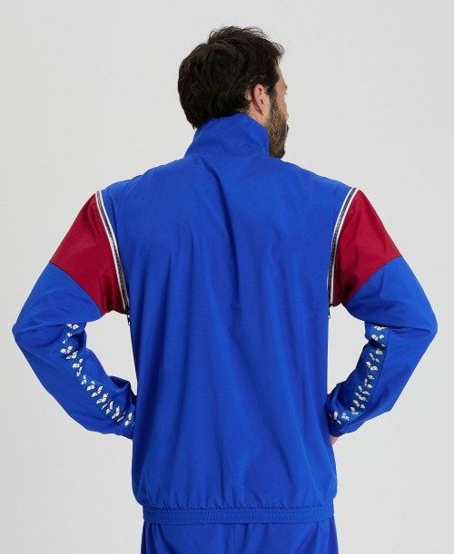 Arena Icons Convertible Jacket Blue / Burgundy / White | 67392-AETJ