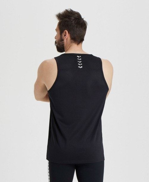 Arena Icons Mesh Tank Top Black / Black | 40593-LZCX