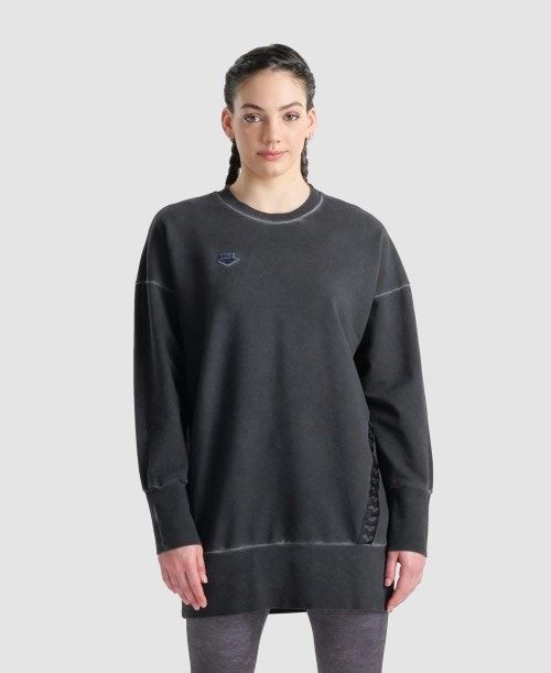 Arena Icons Oversized Crewneck Black / White | 43058-HKLM