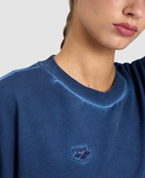 Arena Icons Oversized Crewneck Navy / Navy / White | 17082-MDKX