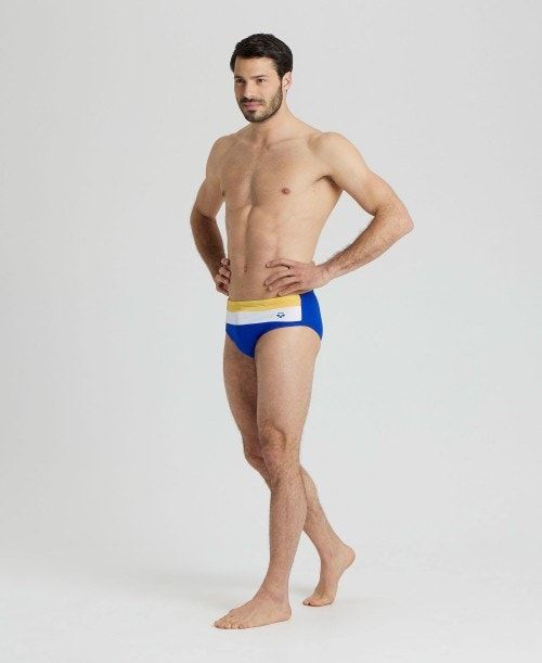 Arena Icons Panel Briefs Blue / Burgundy / Blue | 49762-UJHA