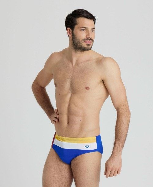 Arena Icons Panel Briefs Blue / Burgundy / Blue | 49762-UJHA