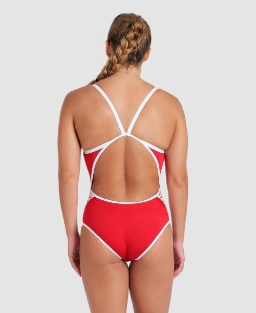 Arena Icons Super Fly Back Solid One Piece Red / White | 21875-JTBG