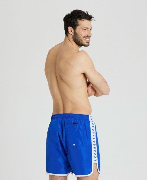 Arena Icons Team Stripe Boxer Blue / White | 91376-AIGC