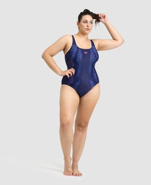 Arena Imprint U Back One Piece Plus Multicolor | 19637-DYHS