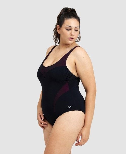 Arena Isabel Lightcross Back One Piece Plus Multicolor | 10865-BKDL