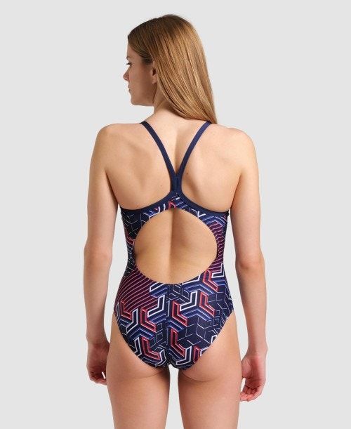 Arena Kikko Pro Light Drop Back One Piece Navy | 32574-TLFB