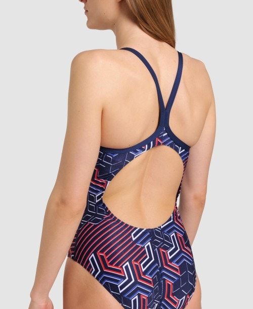 Arena Kikko Pro Light Drop Back One Piece Navy | 32574-TLFB