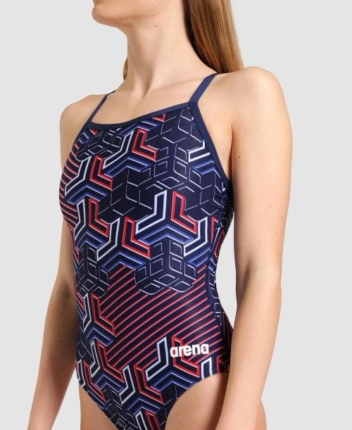 Arena Kikko Pro Light Drop Back One Piece Navy | 32574-TLFB