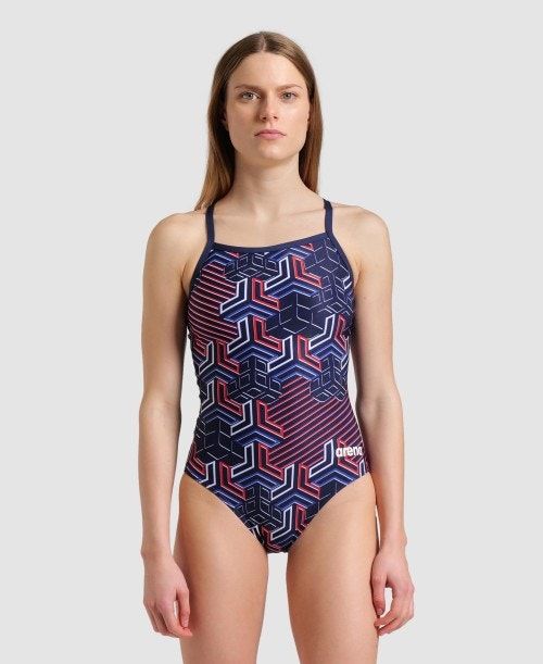 Arena Kikko Pro Light Drop Back One Piece Navy | 32574-TLFB