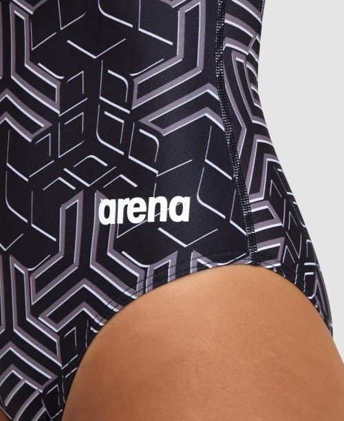 Arena Kikko Pro Light Drop Back One Piece Black / Black Multicolor | 86791-RJSE