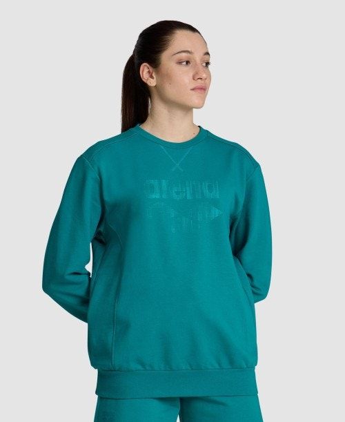 Arena Logo Crewneck Green | 48510-DQTK