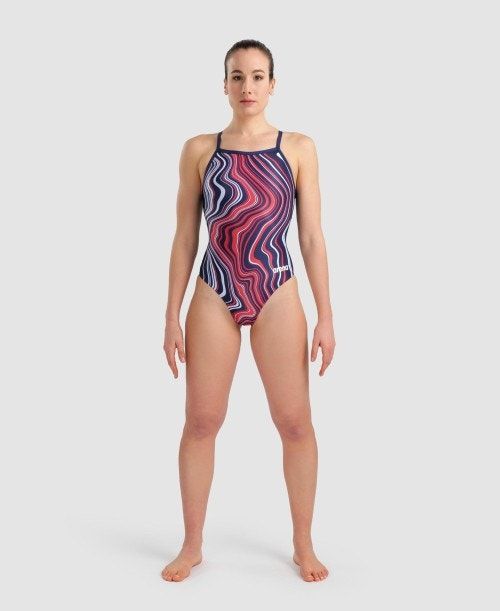 Arena Marbled Lightdrop Back One Piece Multicolor | 26581-NZUJ