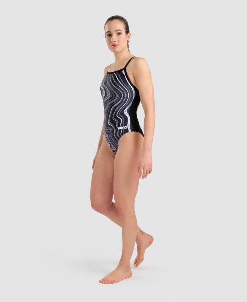 Arena Marbled Lightdrop Back One Piece Multicolor | 15972-XOWC