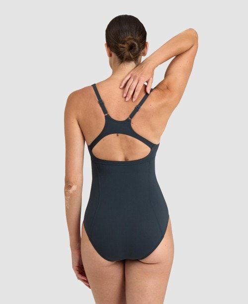 Arena Marina Eye Back One Piece Grey / Light Blue | 31428-CXYK