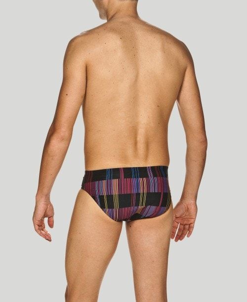 Arena Mixed Stripes Brief - Maxlife Black / Multicolor | 21703-EKJU