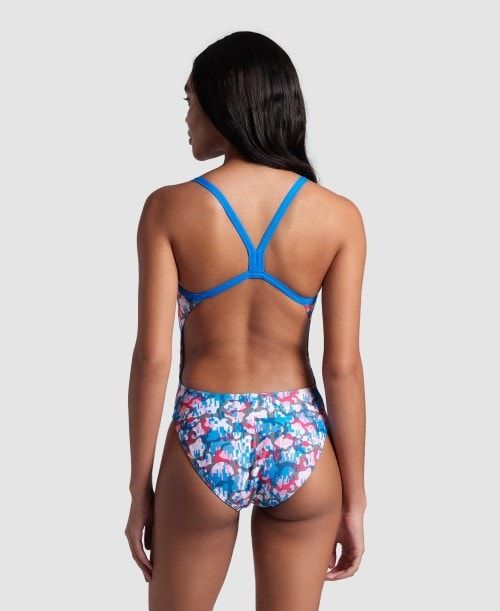 Arena Multi Camo Challenge Back Swimsuit Multicolor Camo | 79284-PEAB