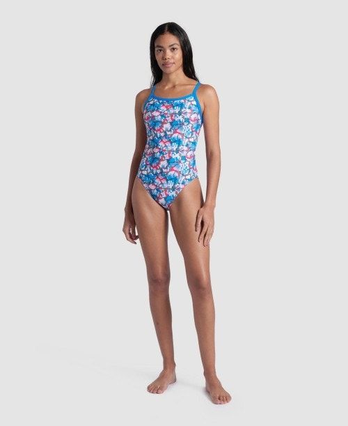 Arena Multi Camo Challenge Back Swimsuit Multicolor Camo | 79284-PEAB