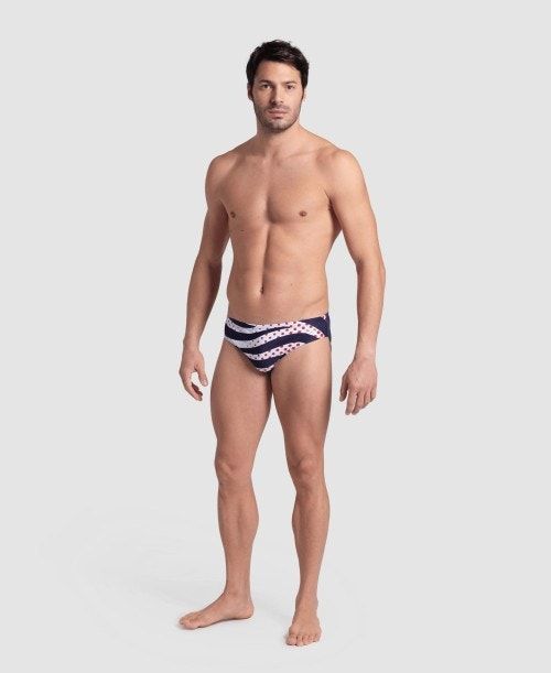 Arena Multi Stripes Swim Briefs Multicolor | 34890-BLCN