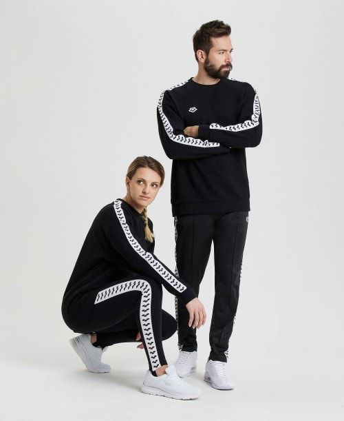 Arena Oversized Team Sweatshirt Black / White / Black | 57914-UZKO