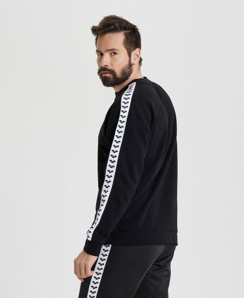 Arena Oversized Team Sweatshirt Black / White / Black | 57914-UZKO