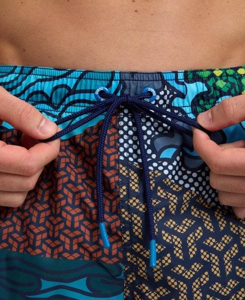 Arena Placed Beach Boxer Blue | 83952-LZJQ