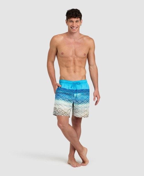 Arena Placed Beach Boxer Brown / Turquoise | 93712-YLIC