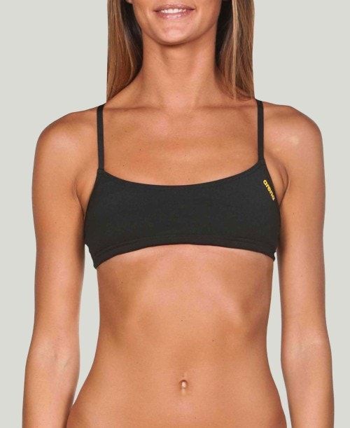 Arena Play Top (Bandeau Top) Black / Yellow | 71069-OLYC