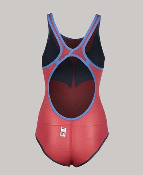 Arena Powerskin Carbon Duo Top - Open Back Navy / Red / White | 01392-MZKB