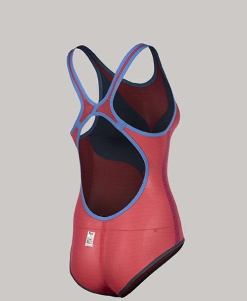 Arena Powerskin Carbon Duo Top - Open Back Navy / Red / White | 01392-MZKB