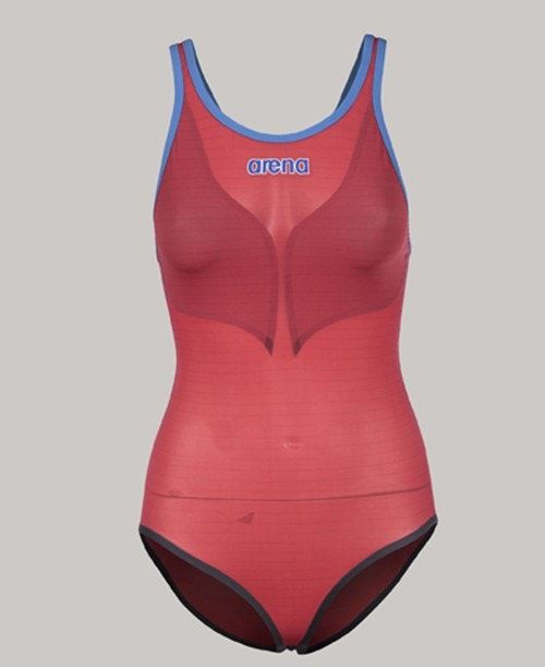 Arena Powerskin Carbon Duo Top - Open Back Navy / Red / White | 01392-MZKB