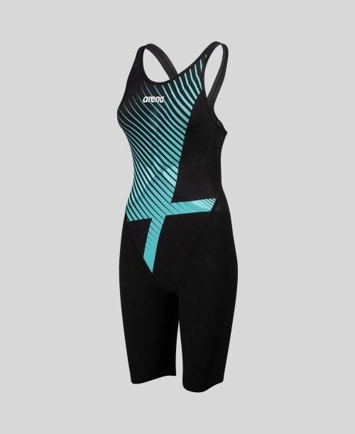 Arena Powerskin Carbon Glide Diamonds Open Back Dark Grey | 81524-GMTR