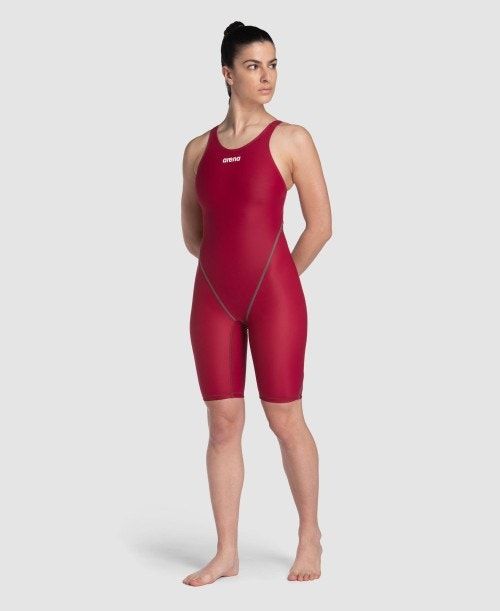 Arena Powerskin St Next Eco Open Back Deep Red | 15047-VLWZ