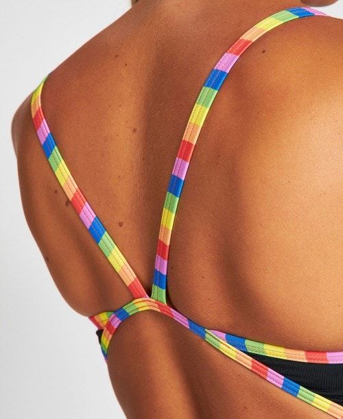 Arena Pride Superfly Back One Piece Black / Multicolor | 64307-IMZW